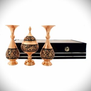 ست جفت گلدان و شکلات خوری الماس تراش