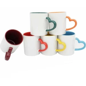 ماگ سرامیکی دسته قلبی سابلیمیشن